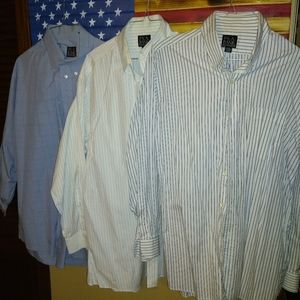 Three men's Jos A Banks shirts size medium one low